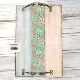 Bandeja Decorativa Farmhouse Madeira Maciça - Antique Stone